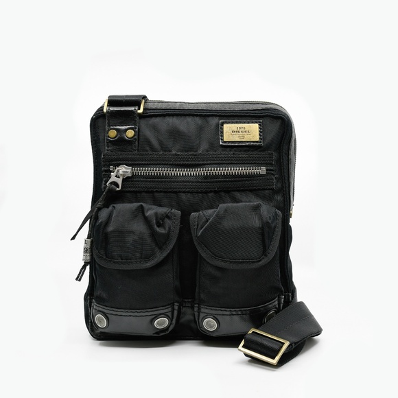 DIESEL Black Nylon Crossbody Bag with Leather & Polyvinyl Trim - Picture 1 of 16